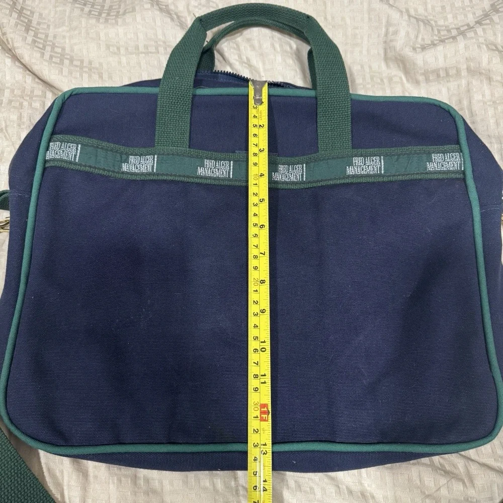Vintage Warden Brooks Fred Alger Management Wall Street Canvas Bag Tote USA